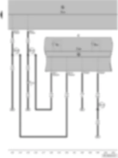 Wiring Diagram  VW FOX 2016 - Control unit in dash panel insert - onboard supply control unit - dash panel insert - alternator warning lamp - ABS warning lamp