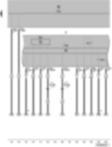 Wiring Diagram  VW FOX 2015 - Speedometer - control unit in dash panel insert - onboard supply control unit - dash panel insert - alternator warning lamp - coolant shortage warning lamp
