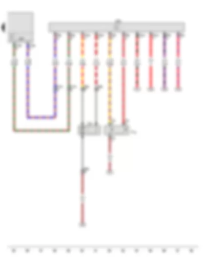 Wiring Diagram  VW FOX 2015 - Radiator fan thermal switch - Radiator fan control unit - Air conditioning system control unit - Right radiator fan