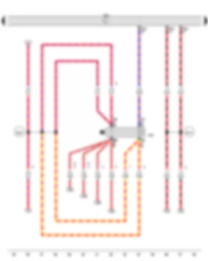 Wiring Diagram  VW FOX 2010 - Fresh air blower and radiator fan relay - Engine control unit
