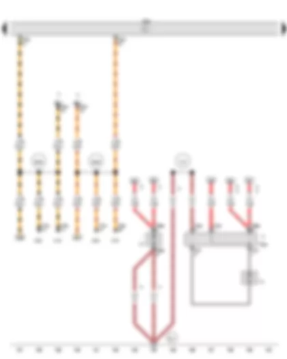 Wiring Diagram  VW FOX 2010 - Engine control unit - Radiator fan series resistor - Radiator fan