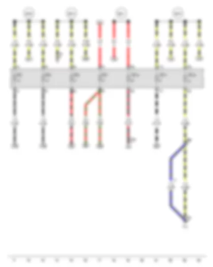 Wiring Diagram  VW FOX 2010 - Fuse 1 on fuse holder C - Fuse 2 on fuse holder C - Fuse 3 on fuse holder C - Fuse 7 on fuse holder C - Fuse 16 on fuse holder C - Fuse 17 on fuse holder C - Fuse 18 on fuse holder C