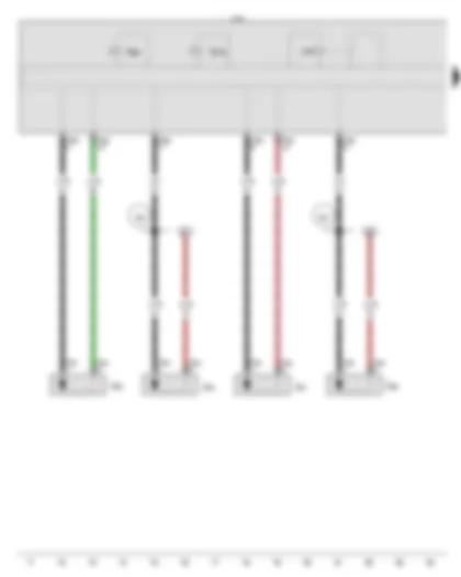 Wiring Diagram  VW FOX 2015 - Rear right speed sensor - Front right speed sensor - Rear left speed sensor - Front left speed sensor - ABS control unit - ABS solenoid valve relay - Front right ABS inlet valve - Front right ABS outlet valve