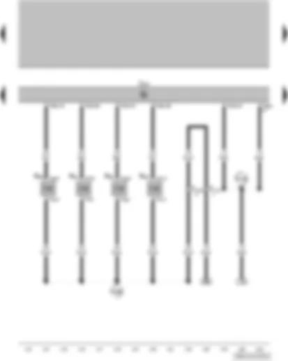 Wiring Diagram  VW FOX 2012 - Engine control unit - injector - cylinder 1 - injector - cylinder 2 - injector - cylinder 3 - injector - cylinder 4