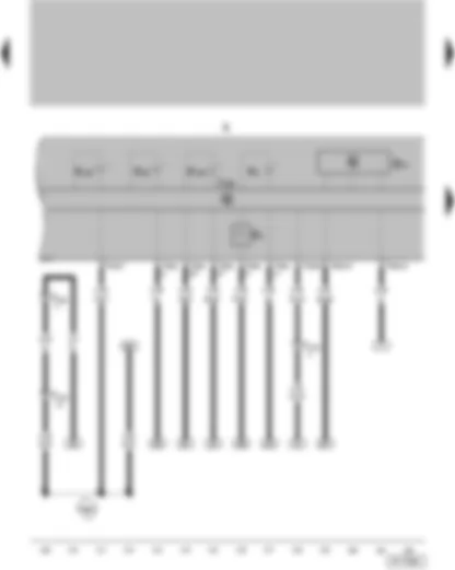 Wiring Diagram  VW FOX 2015 - Fuel gauge - Speedometer - Dash panel insert - Alternator warning lamp - Coolant temperature/coolant shortage warning lamp - Reserve fuel warning lamp - Electronic power control fault lamp
