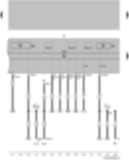 Wiring Diagram  VW GOL 2009 - Speedometer - rev. counter - control unit with display in dash panel insert - dash panel insert - alternator warning lamp - coolant temperature and coolant shortage warning lamp