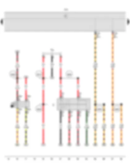 Электросхемa  VW GOL 2014 - Выключатель зажигания и стартера - Реле разгрузки контакта X - Блок управления бортовой сети - Разветвитель клеммы 30