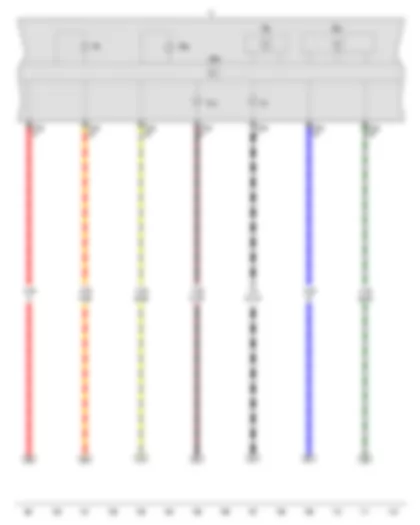 Wiring Diagram  VW GOL 2017 - Rev. counter - Speedometer - Control unit in dash panel insert - Dash panel insert - Main beam warning lamp - Alternator warning lamp - Rear fog light warning lamp - Left turn signal warning lamp