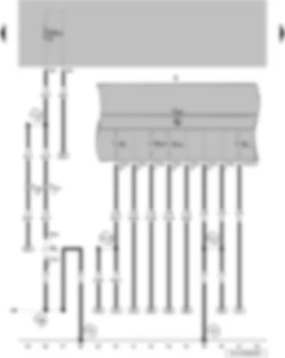 Wiring Diagram  VW GOL 2009 - Control unit with display in dash panel insert - dash panel insert - main beam warning lamp - right turn signal warning lamp - right side light bulb