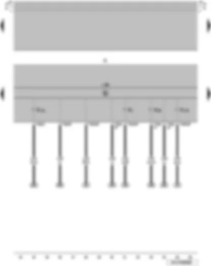 Wiring Diagram  VW GOL 2007 - Main beam warning lamp - left turn signal warning lamp - speed warning lamp - yellow symbol - brake system warning lamp