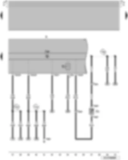 Wiring Diagram  VW GOL 2007 - Fuel gauge - coolant temperature display sender - control unit with display in dash panel insert - dash panel insert