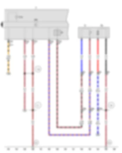 Wiring Diagram  VW GOL 2014 - Fuel gauge sender - Fuel gauge - Fuel system pressurisation pump - Control unit in dash panel insert - Dash panel insert - Electronic power control fault lamp