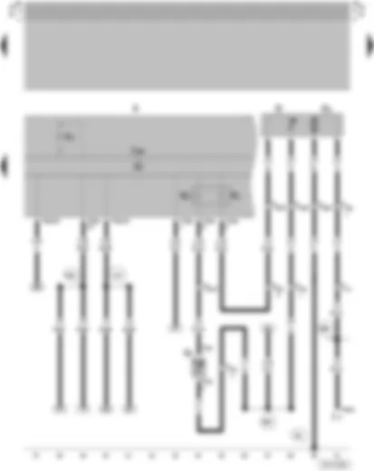 Wiring Diagram  VW GOL 2004 - Fuel gauge sender - Fuel gauge - Coolant temperature sender - Coolant temperature gauge - Fuel pump (pre-supply pump) - Fuel pump relay - Control unit with display in dash panel insert - Dash panel insert - Oil pressure warning lamp