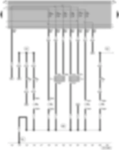 Wiring Diagram  VW GOL 2005 - Left twin filament bulb/sealed beam insert - Right twin filament bulb/sealed beam insert - Left side light bulb - Right side light bulb - Front left turn signal bulb - Front right turn signal bulb -