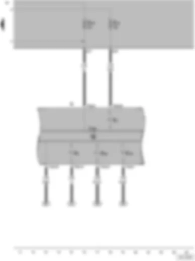 Wiring Diagram  VW GOL 2003 - Control unit with display in dash panel insert - Dash panel insert - Main beam warning lamp - Alternator warning lamp - Left turn signal warning lamp - Right turn signal warning lamp