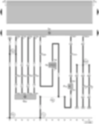 Wiring Diagram  VW GOL 2005 - Interruptor de contato na tampa dianteira/tampa do motor para sistema de advertência anti-roubo - Sensor ultrasônico para sistema de advertência anti-roubo - Buzina para sistema de advertência anti-roubo - Aparelho de comando do sistema de alarme