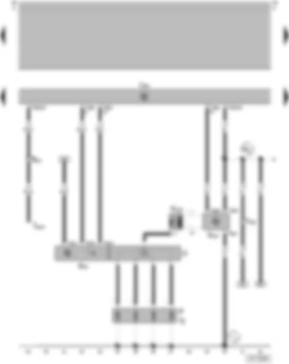 Wiring Diagram  VW GOL 2003 - Hall sender - MP 9 -0 control unit - Ignition transformer - Ignition transformer output stage - Ignition distributor - Spark plug connector - Spark plug