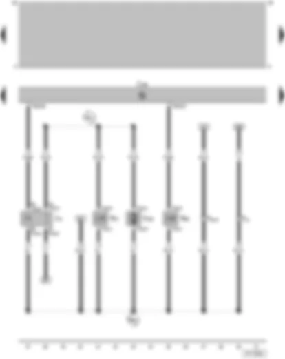 Wiring Diagram  VW GOL 2005 - Cold start device relay - 4AV/4CV (injection system) control unit - Cold start valve - Activated charcoal filter system solenoid valve I (pulsed) - Fuel pump (cold start)