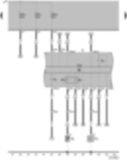 Wiring Diagram  VW GOL 2003 - Oil pressure switch (0.3 bar) - Fuel gauge - Coolant temperature sender - Coolant temperature gauge - Control unit with display in dash panel insert - Dash panel insert - Alternator warning lamp - Oil pressure warning lamp