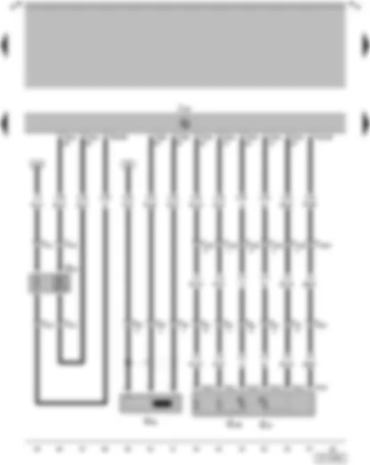 Wiring Diagram  VW GOL 2003 - Engine speed sender - Lambda probe - Accelerator pedal position sender - Accelerator pedal position sender -2- - 4LV (injection system) control unit