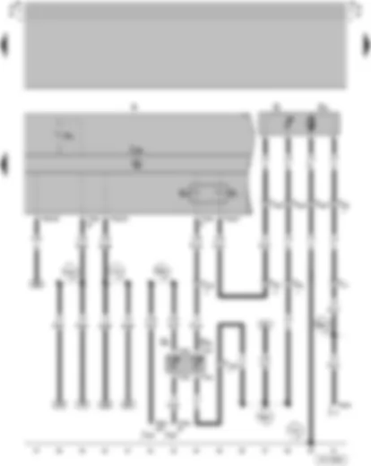 Wiring Diagram  VW GOL 2003 - Fuel gauge sender - Fuel gauge - Coolant temperature sender - Coolant temperature gauge - Fuel pump (pre-supply pump) - Control unit with display in dash panel insert - Dash panel insert - Oil pressure warning lamp - Coolant temperature sender