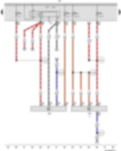 Wiring Diagram  VW GOLF A6 2012 - Motronic control unit - Main relay - Engine control unit - Fuse holder B