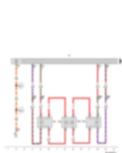 Wiring Diagram  VW GOLF A6 2014 - Radio - Front left treble loudspeaker - Front left bass loudspeaker - Front right treble loudspeaker - Front right bass loudspeaker