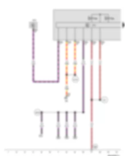 Wiring Diagram  VW GOLF A6 2011 - Mechatronic unit for dual clutch gearbox - Solenoid valve 1 - Solenoid valve 2