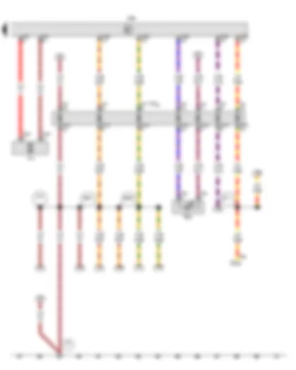 Wiring Diagram  VW GOLF A7 2015 - Driver door control unit - Coupling point on front left door - Left window regulator motor - Rear left footwell light