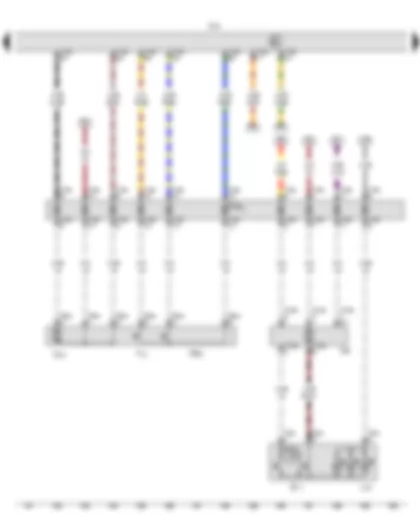 Wiring Diagram  VW GOLF A7 2015 - Rear driver side window regulator button - Onboard supply control unit - Rear left door lock unit - Rear left window regulator motor