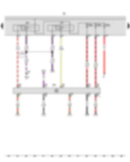 Wiring Diagram  VW GOLF A7 2015 - Starter relay 1 - Starter relay 2 - Fuse holder B