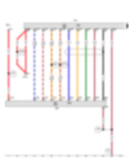 Wiring Diagram  VW GOLF A7 2015 - Multimedia system operating unit - Display unit for front information display and operating unit control unit - Control unit 1 for information electronics