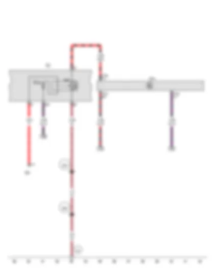 Wiring Diagram  VW GOLF A7 2015 - Terminal 15 voltage supply relay - Onboard supply control unit - Fuse holder C