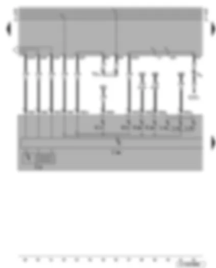 Wiring Diagram  VW GOLF CABRIOLET 2002 - Dash panel insert - main beam warning lamp - alternator warning lamp - turn signal warning lamps - multifunction display