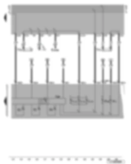 Wiring Diagram  VW GOLF CABRIOLET 2002 - Dash panel insert - fuel gauge - coolant temperature gauge - rev. counter - alternator warning lamp - exhaust emissions warning lamp