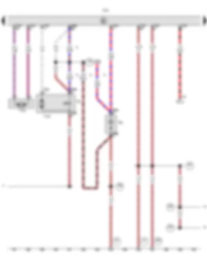 Wiring Diagram  VW GOLF CABRIOLET 2012 - Luggage compartment light switch - Onboard supply control unit - Rear lid release motor - Tank filler flap locking motor - Luggage compartment light