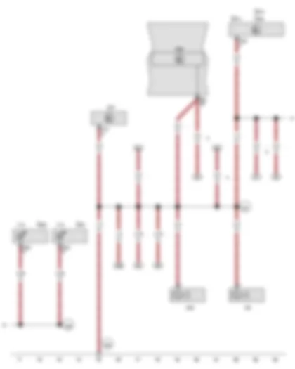 Wiring Diagram  VW GOLF CABRIOLET 2012 - Earth connection 2 - in main wiring harness - Earth connection 23 - in main wiring harness - Earth connection 24 - in main wiring harness - Earth point - on top end of steering column