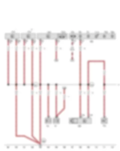 Wiring Diagram  VW GOLF CABRIOLET 2012 - Earth connection 5 - in engine compartment wiring harness - Earth connection 11 - in main wiring harness - Earth connection 16 - in main wiring harness - Earth point - on left headlight