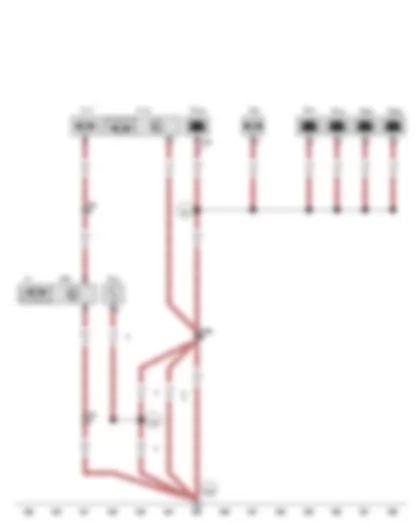 Wiring Diagram  VW GOLF CABRIOLET 2012 - Earth connection 1 - in engine compartment wiring harness - Earth connection 14 - in main wiring harness - Earth point for electronically controlled fan