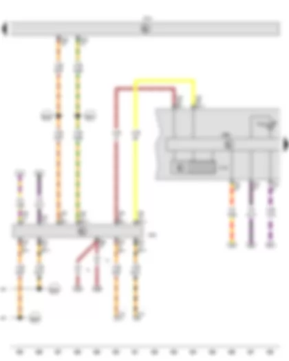 Wiring Diagram  VW GOLF CABRIOLET 2012 - Multifunction indicator - Control unit in dash panel insert - Data bus diagnostic interface - Electronic power control fault lamp