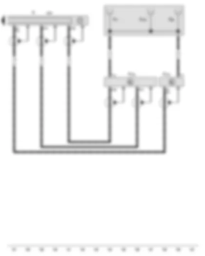 Wiring Diagram  VW GOLF CABRIOLET 2012 - Control unit with display for radio and navigation - Radio - Aerial - Radio aerial 2 - Left aerial module - Right aerial module