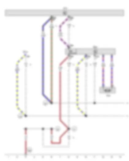 Wiring Diagram  VW GOLF CABRIOLET 2012 - Rear lid handle release button - Onboard supply control unit - Emblem motor