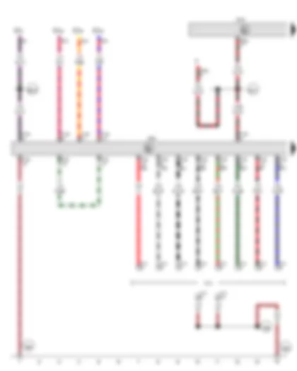Wiring Diagram  VW GOLF CABRIOLET 2014 - Trailer detector control unit - Onboard supply control unit - Trailer socket