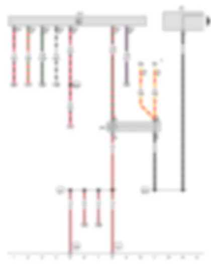 Wiring Diagram  VW GOLF CABRIOLET 2014 - Terminal 15 voltage supply relay - Onboard supply control unit - Fuse holder C