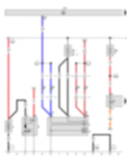 Wiring Diagram  VW GOLF CABRIOLET 2012 - Battery - Starter - Alternator - Onboard supply control unit - Fuse 1 in fuse holder A - Fuse 5 in fuse holder A - Fuse 27 on fuse holder C