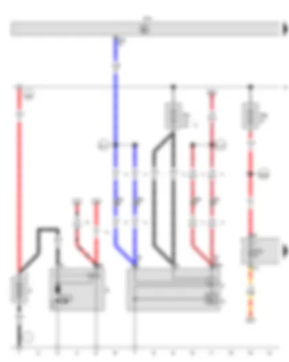 Wiring Diagram  VW GOLF CABRIOLET 2014 - Battery - Starter - Alternator - Onboard supply control unit - Fuse 1 in fuse holder A - Fuse 5 in fuse holder A - Fuse 27 on fuse holder C