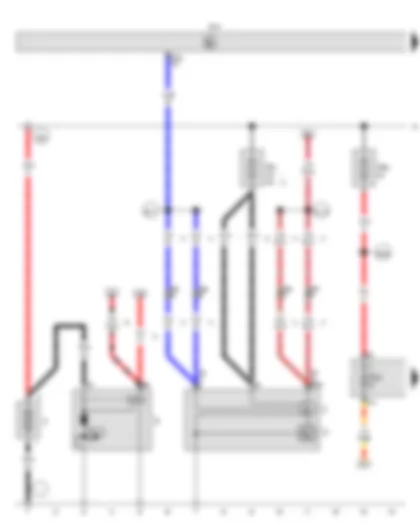 Wiring Diagram  VW GOLF CABRIOLET 2014 - Battery - Starter - Alternator - Onboard supply control unit - Fuse 1 in fuse holder A - Fuse 5 in fuse holder A - Fuse 27 on fuse holder C