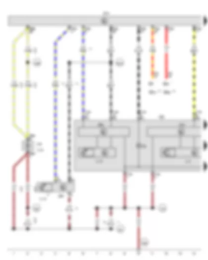 Wiring Diagram  VW GOLF CABRIOLET 2014 - Left gas discharge bulb control unit - Onboard supply control unit - Left gas discharge (xenon) bulb - Left fog light bulb - Left cornering light bulb - Left LED module for daytime running light and side light - Front left turn signal bulb