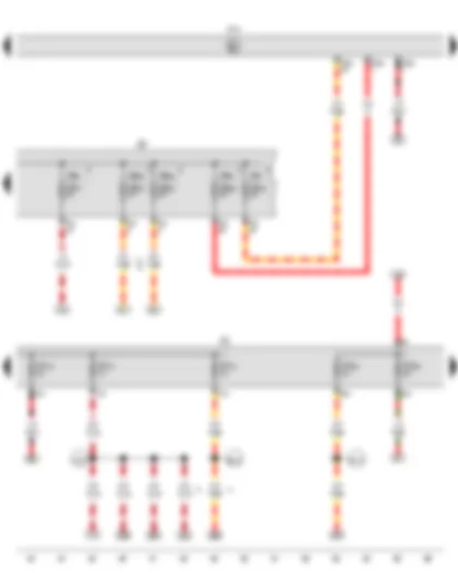 Wiring Diagram  VW GOLF CABRIOLET 2015 - Onboard supply control unit - Fuse holder B - Fuse holder C