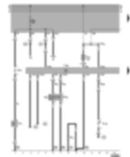 Wiring Diagram  VW GOLF CABRIOLET 2002 - Control unit for anti-theft warning system - fuse - contact switch and horn for ATA